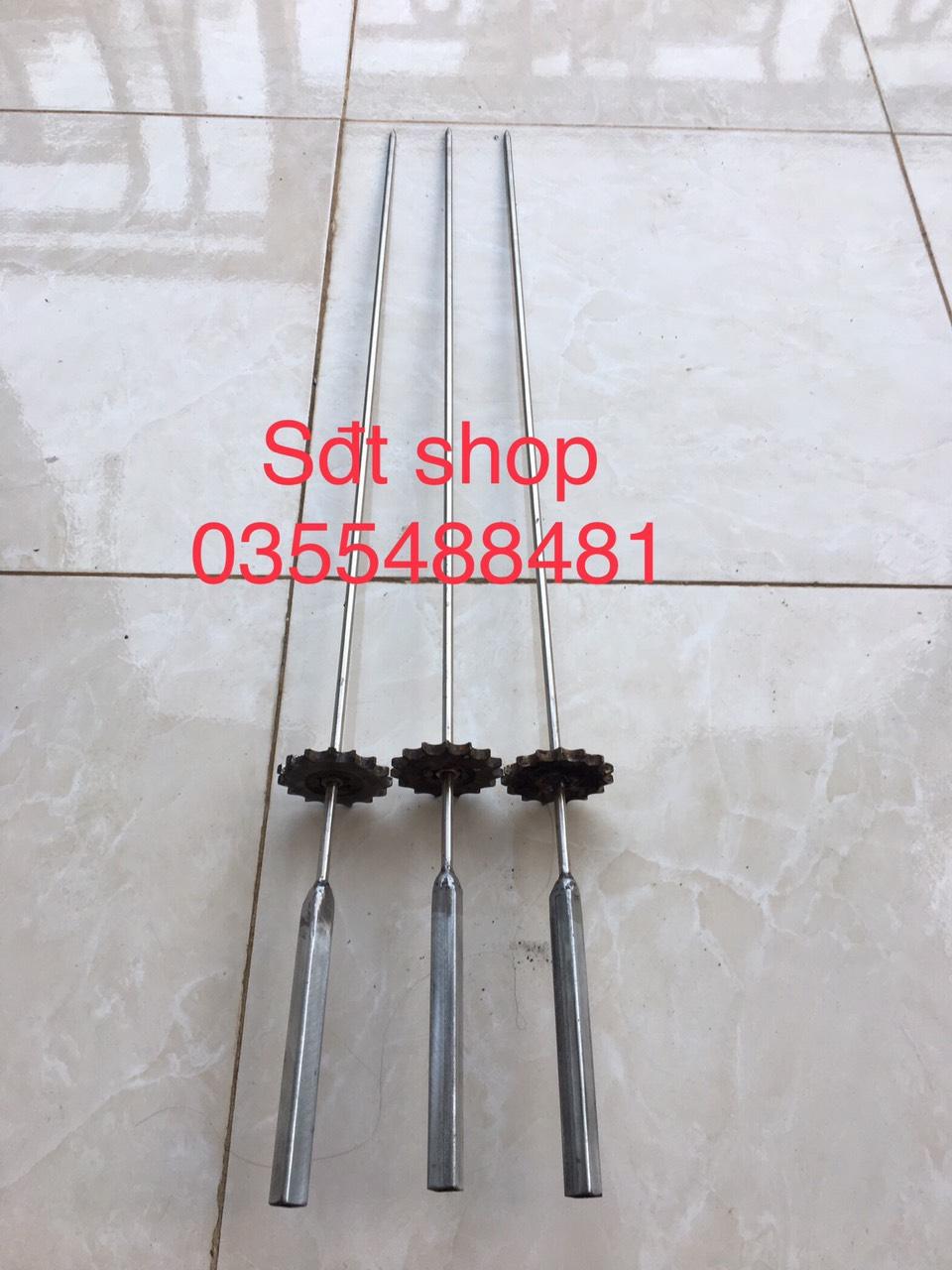 FREESHIP MAX-CAM KẾT GIÁ TỐT-Combo 3 cây xiên nướng đơn có bánh răng