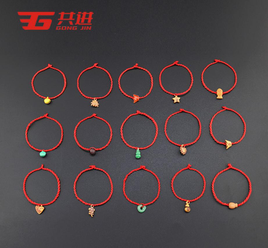 Combo 50 vòng tay phong thủy chỉ đỏ may mắn cemm1