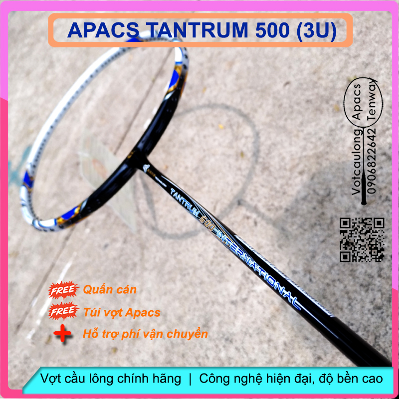 Vợt cầu lông Apacs Tantrum 500 - Chuyên công đập cầu đầm tay thân nhỏ chống cản gió