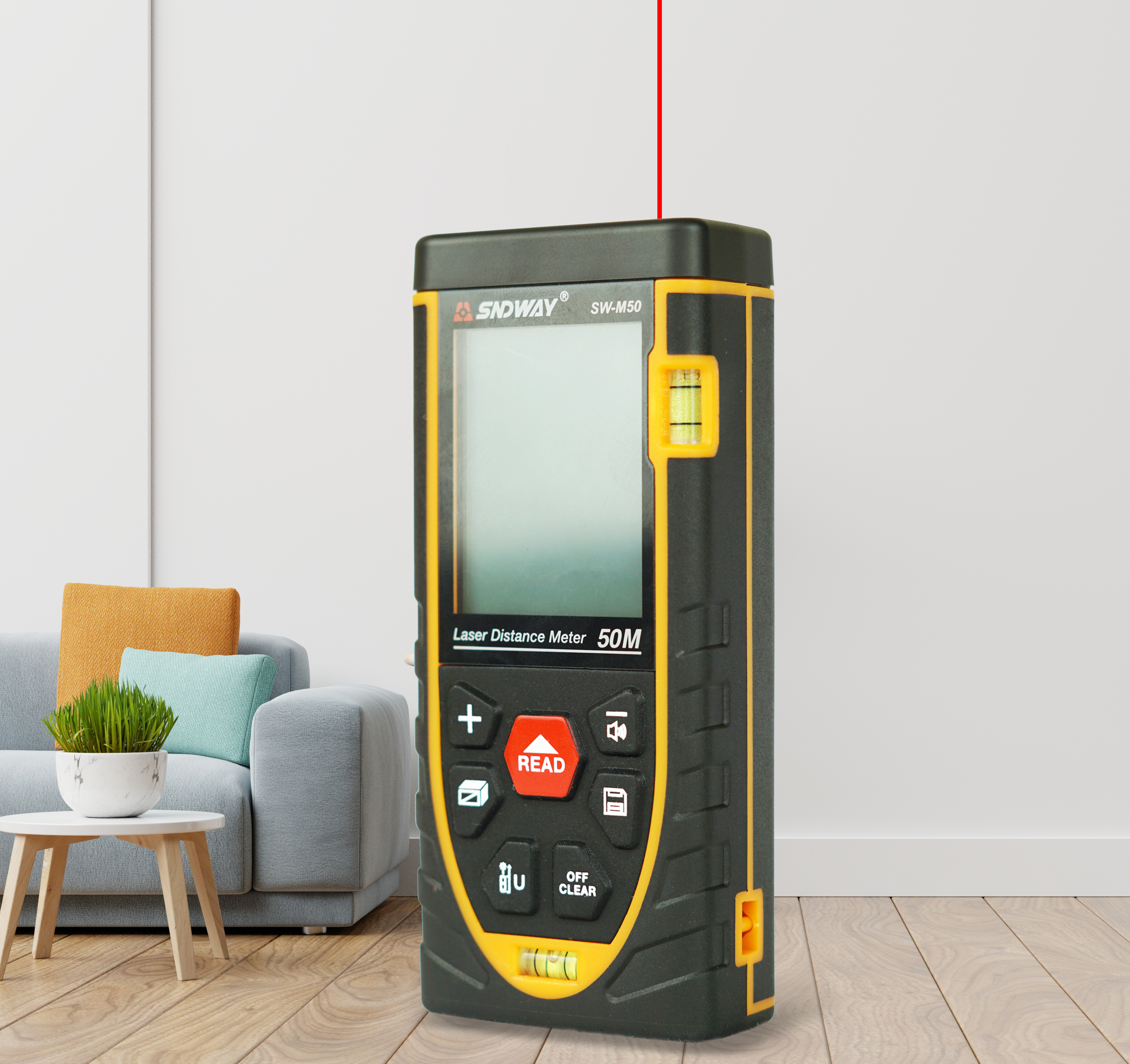 Thước đo khoảng cách bằng tia laser SNDWAY SW-M70 phạm vi đo 70M, thước SNDWAY SW-M50 phạm vi đo 50M và  thước SNDWAY SW-M40 phạm vi đo 40M
