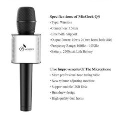 Microphone Karaoke Bluetooth Micgeek Q9