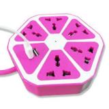 Ổ cắm điệntrái cam 5 lỗ cắm 3 chấu 2 cổng usb