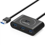 Thiết bị chia 4 cổng usb 3.0 dài 1m ugreen - 20291 đen gia bách