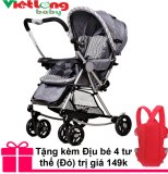 Xe đẩy ghế bập bênh trẻ em 2 chiều coozy ariel 126 + tặng kèm địu bé 4 tư thế trị giá 149k