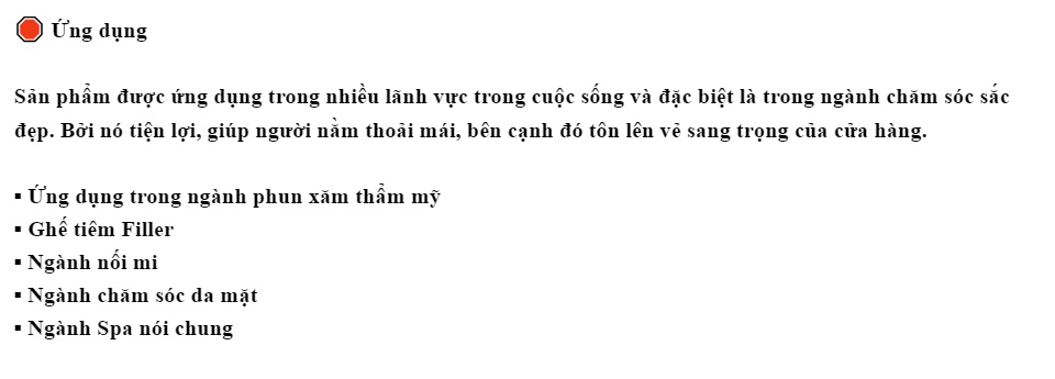 Giường phun xăm Giường nối mi ghế tiêm Filler nhập khẩu HMBB-8200