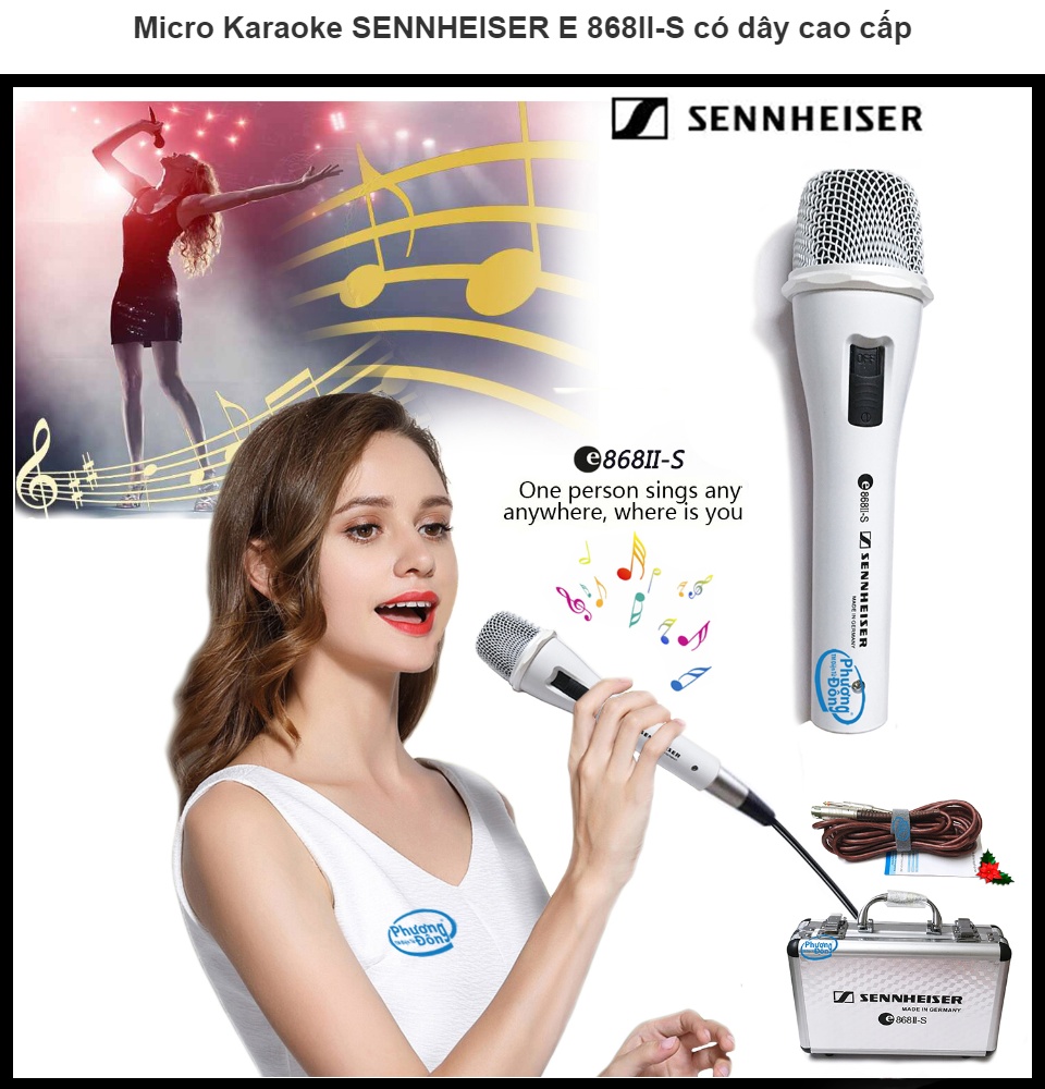 Micro Sennheiser E868II-S có dây karaoke cao cấp