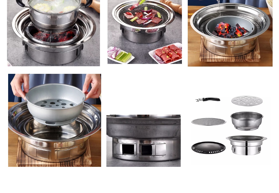 Bếp Nướng BBQ Than Hoa Không Khói Hàn Quốc VietKitchen Lò Nướng Than Hoa Không