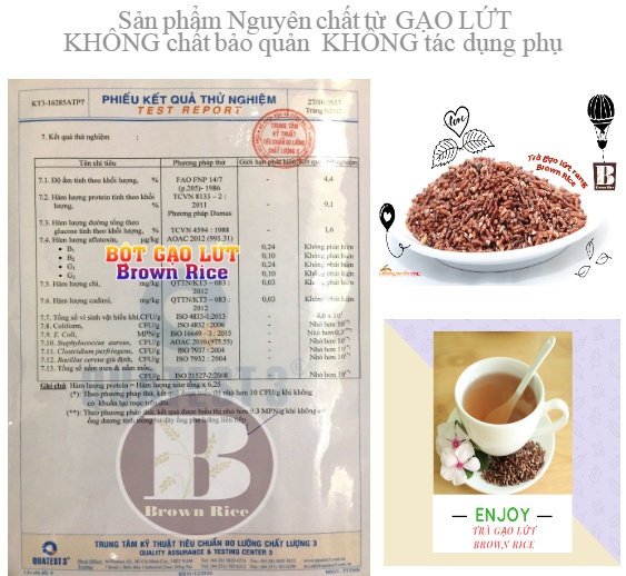 [hcm]trà gạo lức giảm cân brown rice 800gr rang tay thực dưỡng 8