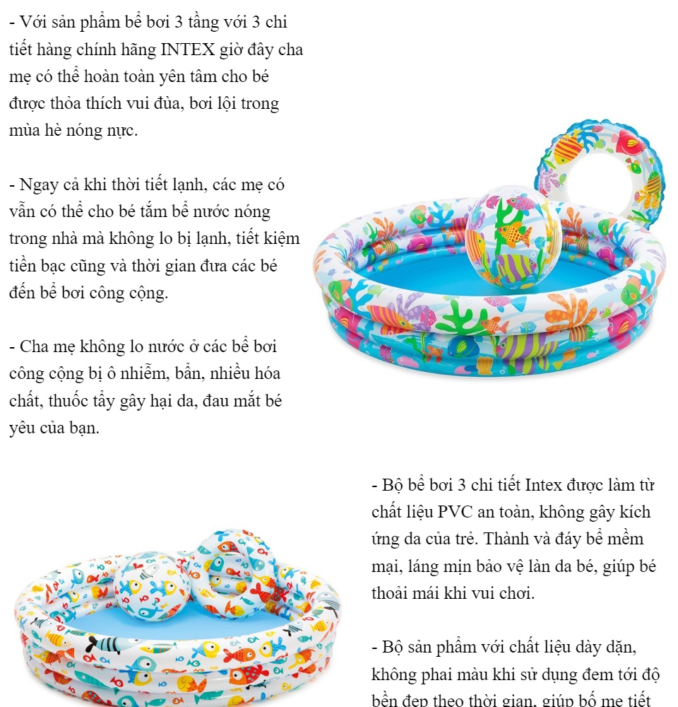 Bể Bơi Phao 3 Chi TIết Kèm Bóng Và Phao Bơi Cho Bé - Bể phao cầu vòng kèm bóng và phao - đồ dùng sinh hoạt cho bé - đồ chơi vận động cho bé - hồ phao cao cấp - đồ chơi cho bé ngày hè - hồ chứa nước - đồ dùng sân vườn - phát triển trí tuệ 2