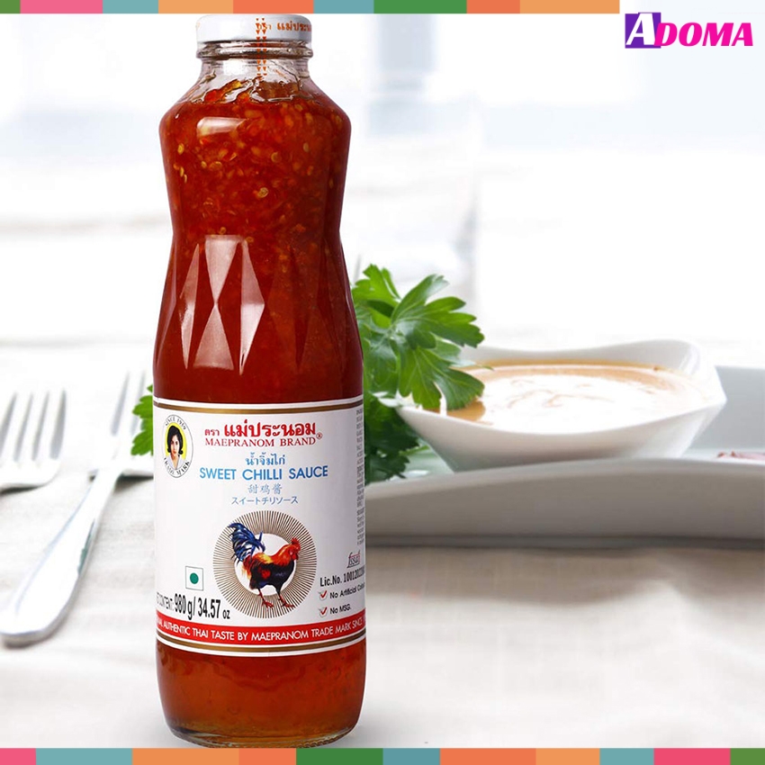 sốt ớt chua ngọt thái lan mae pranom 980g adoma dùng để chấm đồ nướng chiên ngon tuyệt - gia vị thái lan 5