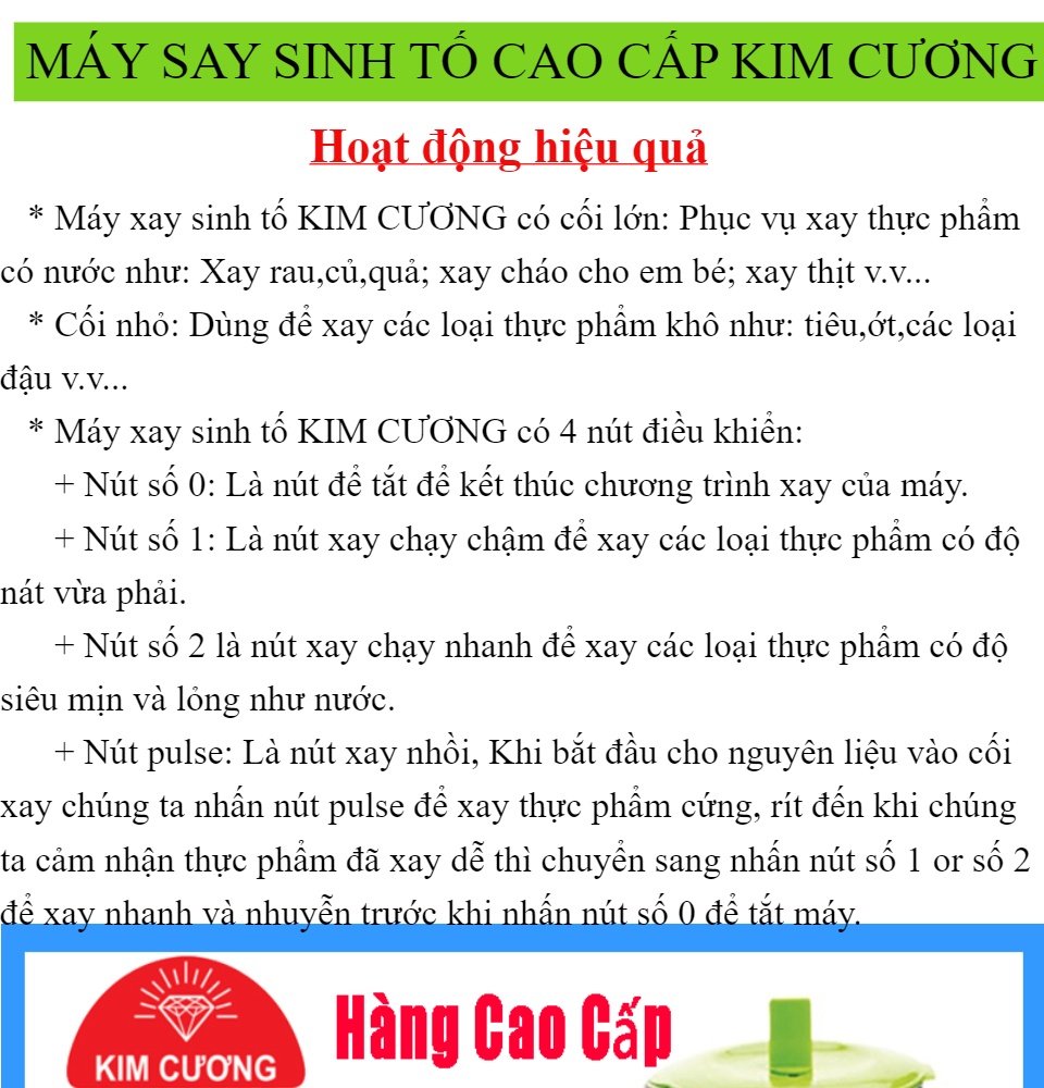 Máy Xay Sinh Tố Kim Cương, Máy Xay Sinh Tố Cầm Tay, Máy Say Sinh Tố Mini, Máy Xay Thịt, Máy Xay Đá , Xay Hoa Quả, Xay Rau Củ, Xay Thức Ăn, Máy Xay Cầm Tay, Phiên Bản Mới Của Việt Nam - Bảo Hành Toàn Quốc 12 Tháng