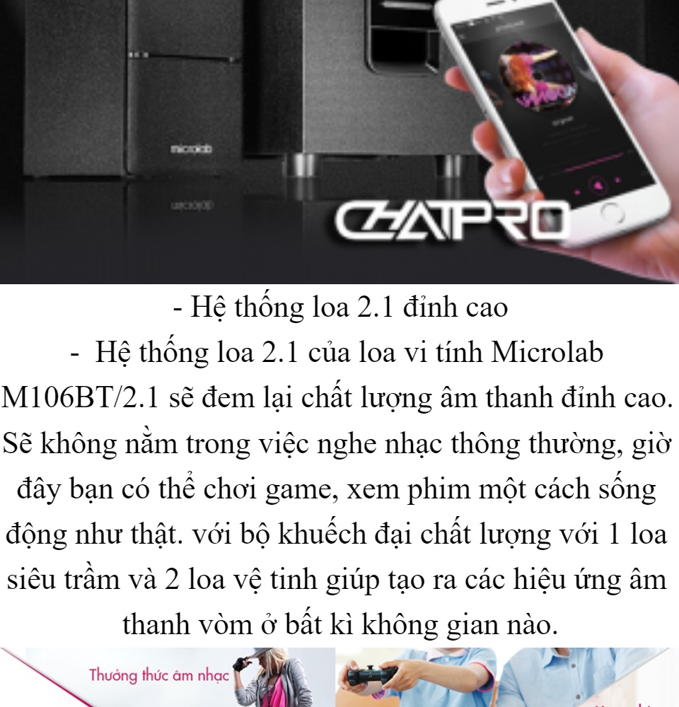Mua Ngay Loa Vi Tính Giá Rẻ Loa Vi Tính Bluetooth Microlab M-106bt 2.1 Cao