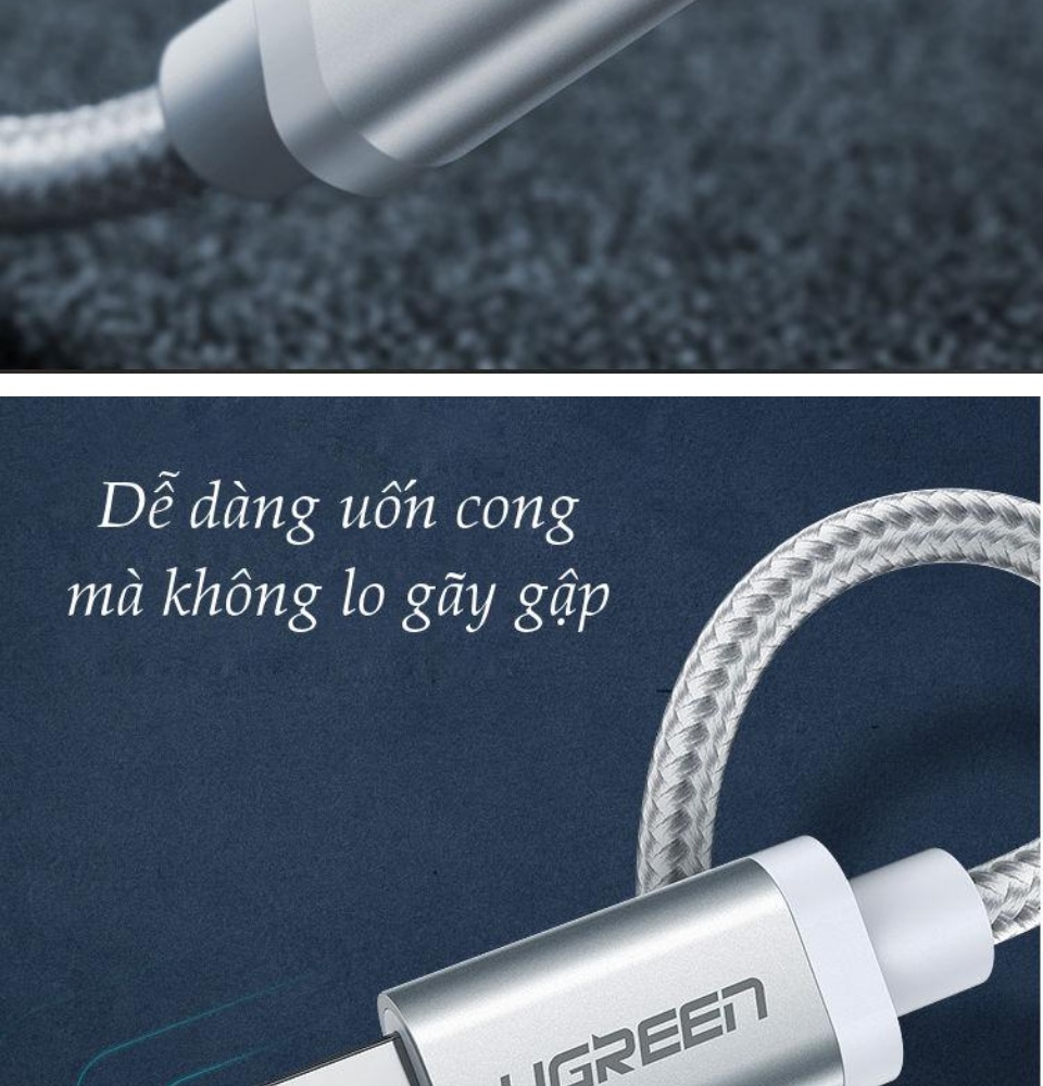 Cáp sạc iPhone Lightning MFi UGREEN US199 - Sạc tối ưu cho điện thoại iPhone 11 Pro Max / iPhone Xs Max / iPhone XR / iPhone 8 Plus / iPad / iPod dài từ 0.25m đến 2m Cáp sạc iPhone Lightning MFi UGREEN US199 - Sạc tối ưu cho điện thoại iPhone 11 Pro Max / iPhone Xs Max / iPhone XR / iPhone 8 Plus / iPad / iPod dài từ 0.25m đến 2m
