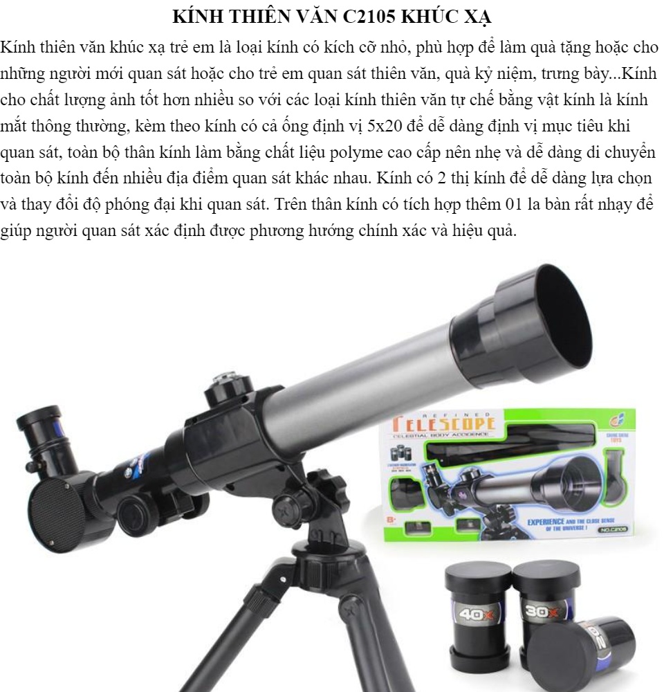 [hcm]mua online kính viễn vọng - kính thiên văn giá cực tốt kính thiên văn c2105 kính thiên văn loại nhỏ kính khúc xạ phù hợp làm qua tặng hoặc cho bé yêu khám phá 1