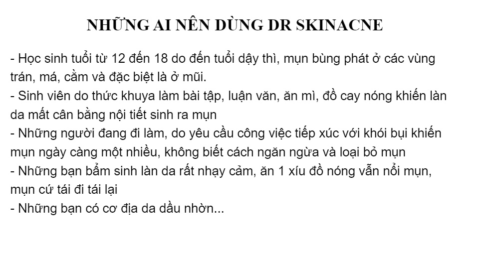 Kem Mụn Dr SKIN ACNE