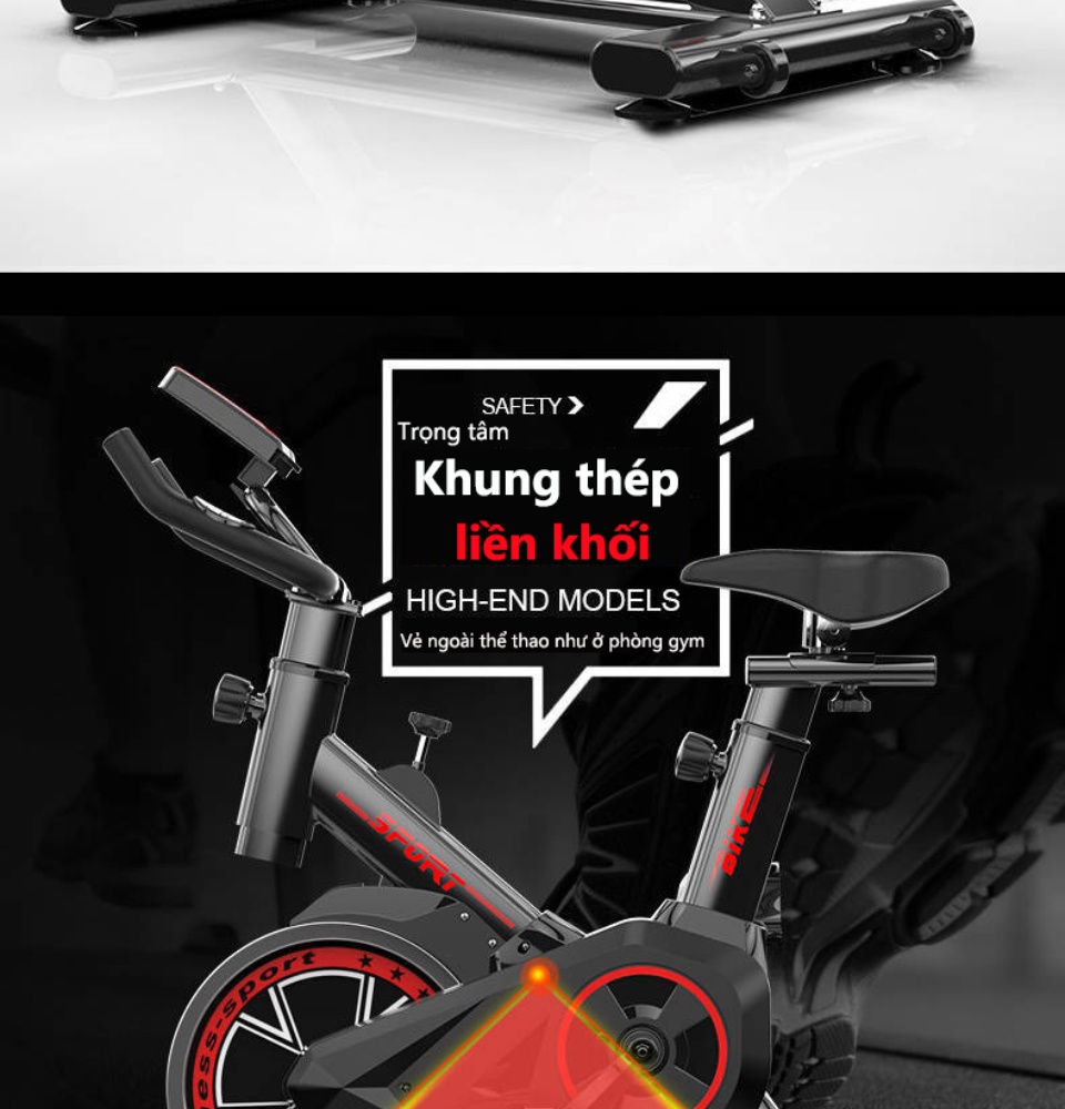 Xe đạp tập thể dục Air bike thiết kế hoàn toàn mới Xe đạp tập