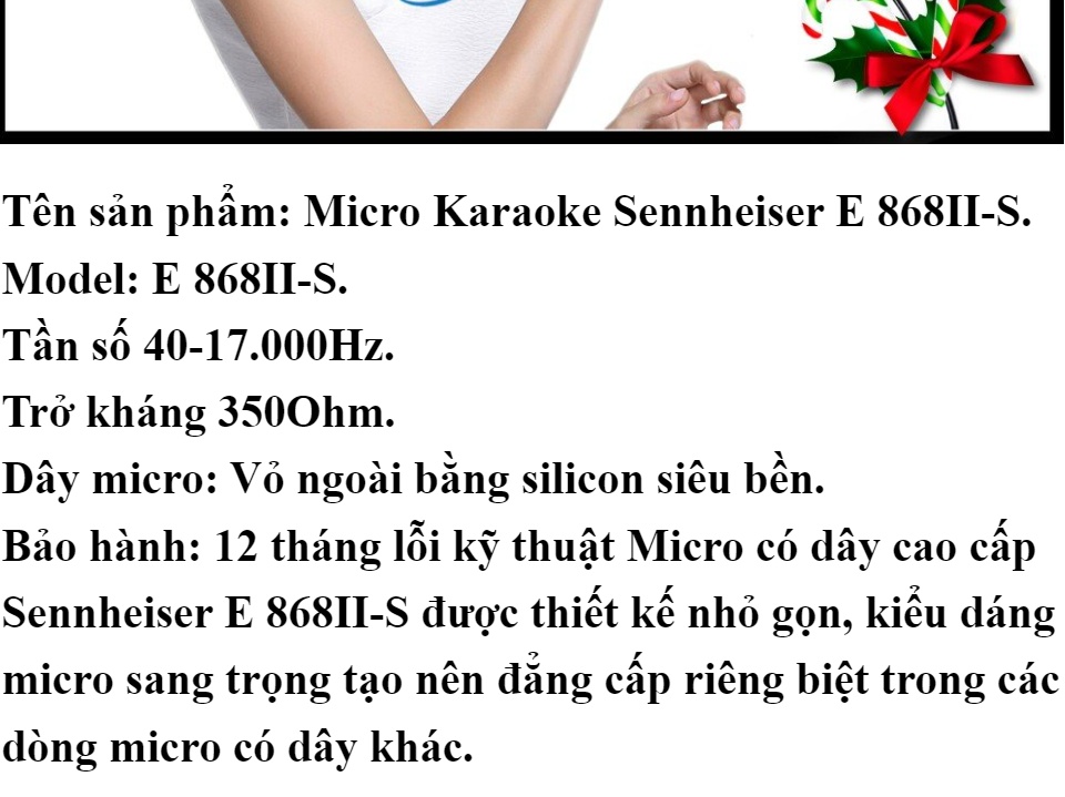 Micro Sennheiser E 868ii-S Dùng Công Nghệ Chống Hú Cao Tuyệt Đối Với Tất Cả