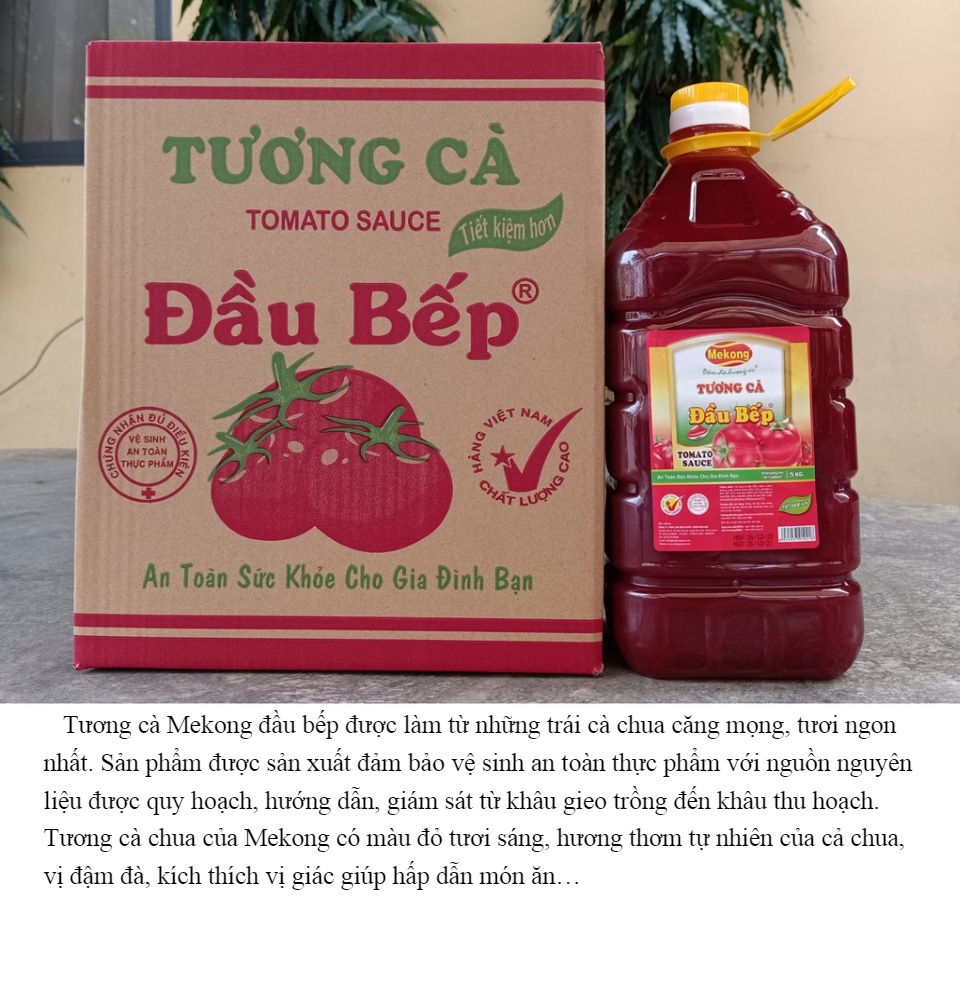 TƯƠNG CÀ 5 KG MEKONG ĐẦU BẾP NGON HƯƠNG VỊ TUYỆT HẢO CHẾ BIẾN TỪ NHỮNG NGUYÊN LIỆU TƯƠI NGON NHẤT ĐƯỢC CHỌN LỌC KHẮT KHE - SHOP 141