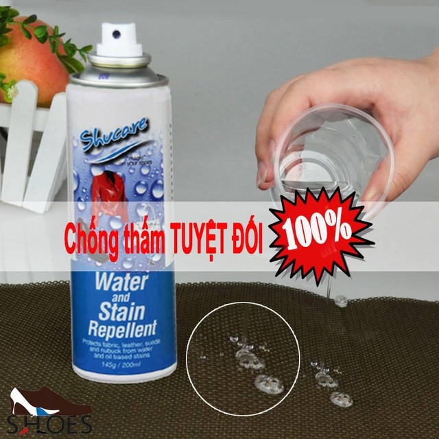 CHAI XỊT NANO CHỐNG THẤM SHUCARE, CHỐNG THẤM, CHỐNG BẨN HIỆU QUẢ, BÌNH XỊT CHỐNG THẤM NƯỚC PHỦ NANO SHUCARE BẢO VỆ GIÀY DÉP, TÚI XÁCH