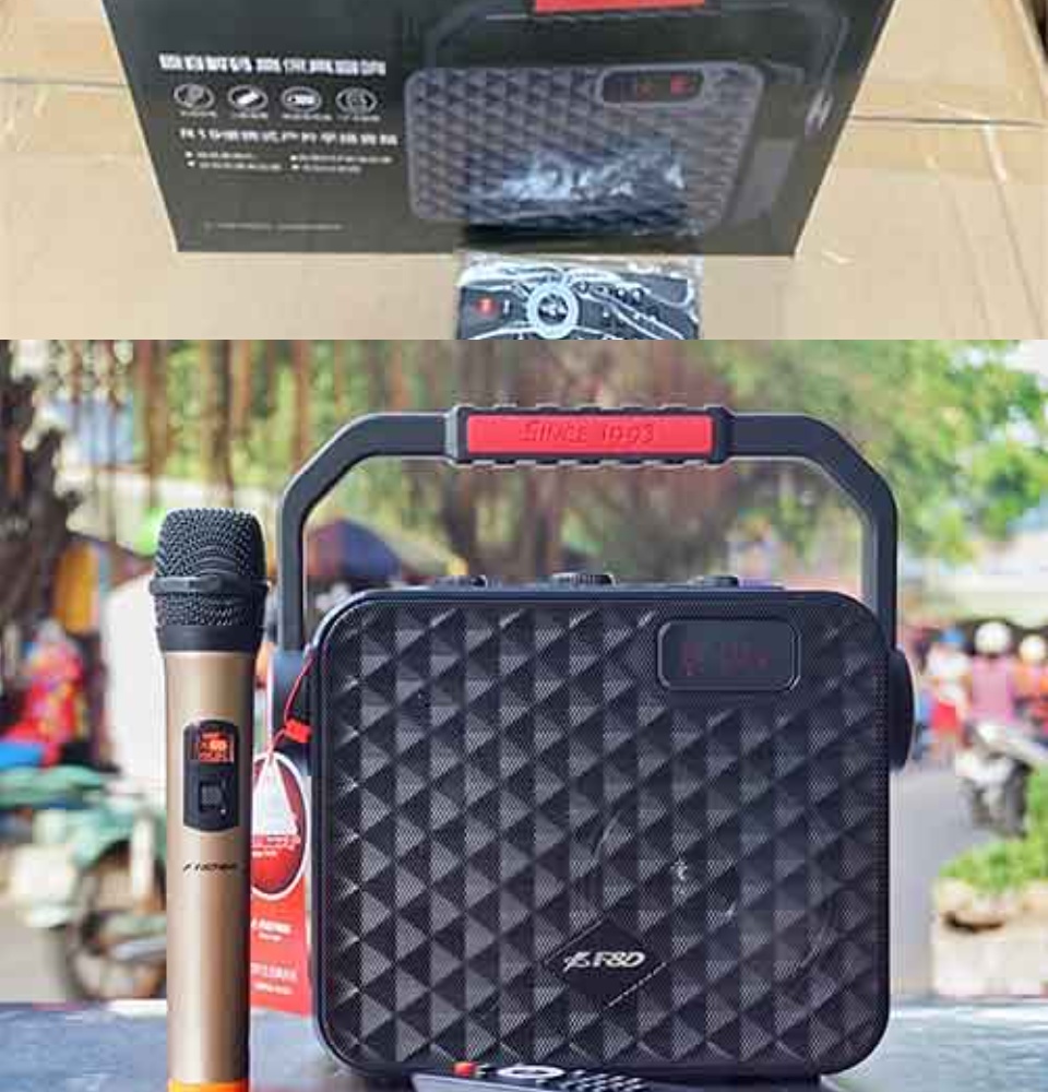 Loa Karaoke Bluetooth F&D R-19 Zangsong Siêu Rẻ Tặng 1 Micro Không Dây Chất Lượng