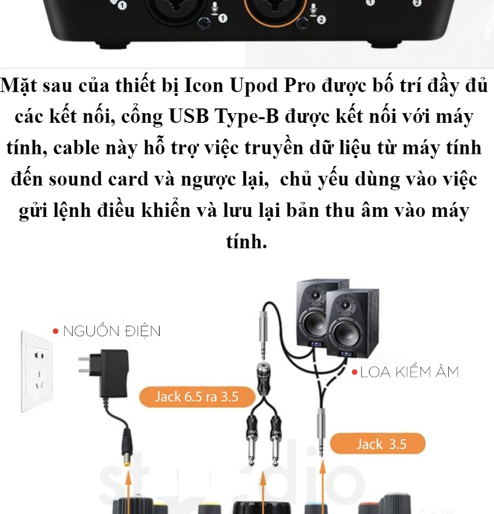 Trọn Bộ Mic Thu Âm Takstarpc K320+Sound Card Icon Upod Pro Hát Karaoke Live Stream