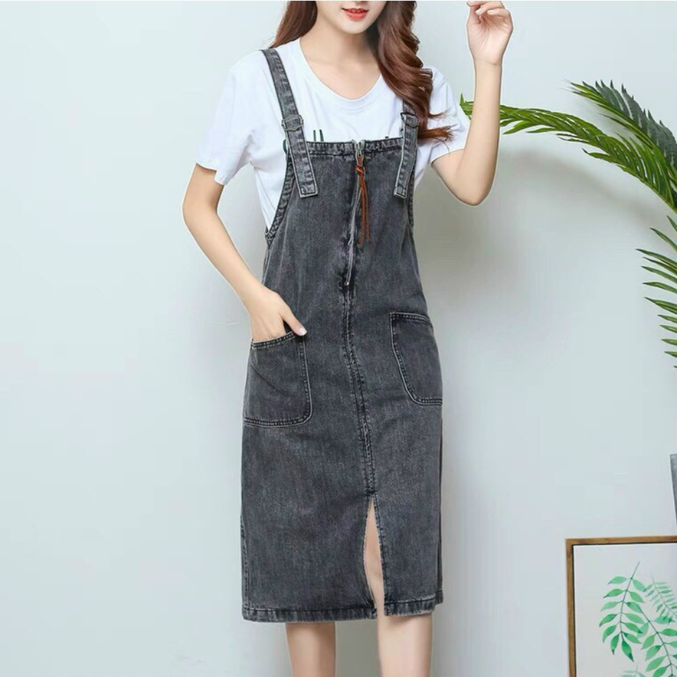 Mua Váy Yếm Jeans Bò Nữ Hai Dây Dáng Rộng Xanh Sky, Váy Bò Dạng Yếm Hai Túi  Bụng Chất Liệu Thoáng Mát Phong Cách Hàn Quốc - Yeep