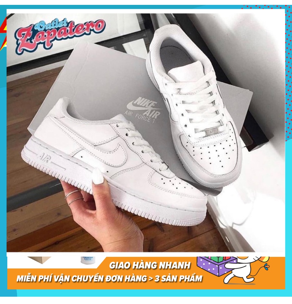 Giày Thể Thao Sneaker Nam Nữ AF1 Air Force 1 Trắng Full 1