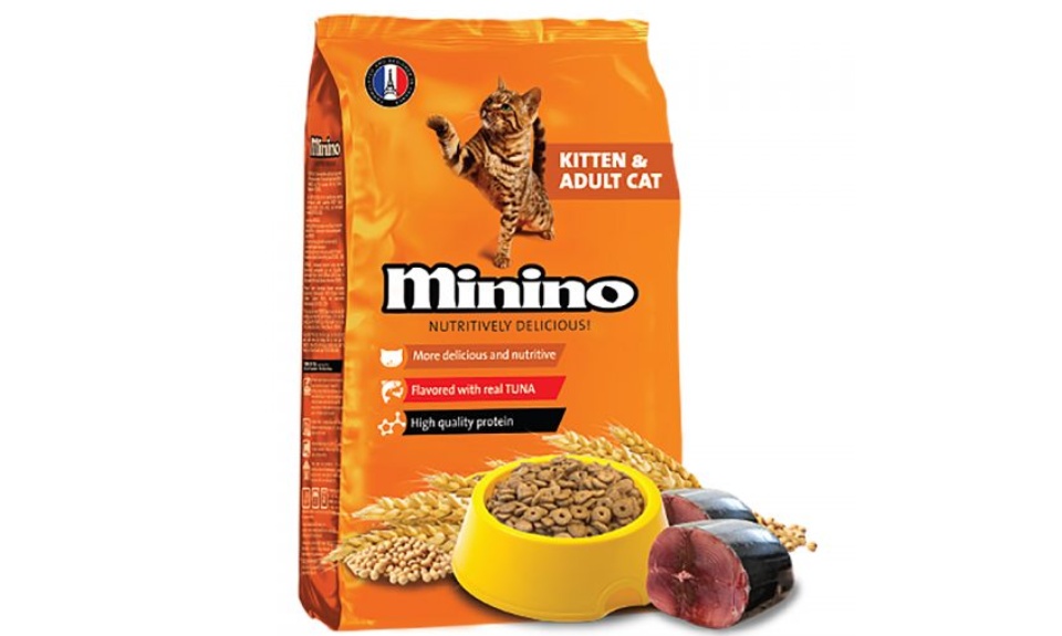 [hcm][combo 6 gói] thức ăn hạt cho mèo mọi lứa tuổi minino gói 1.3kg - vị cá ngừ - [nông trại thú cưng] 2