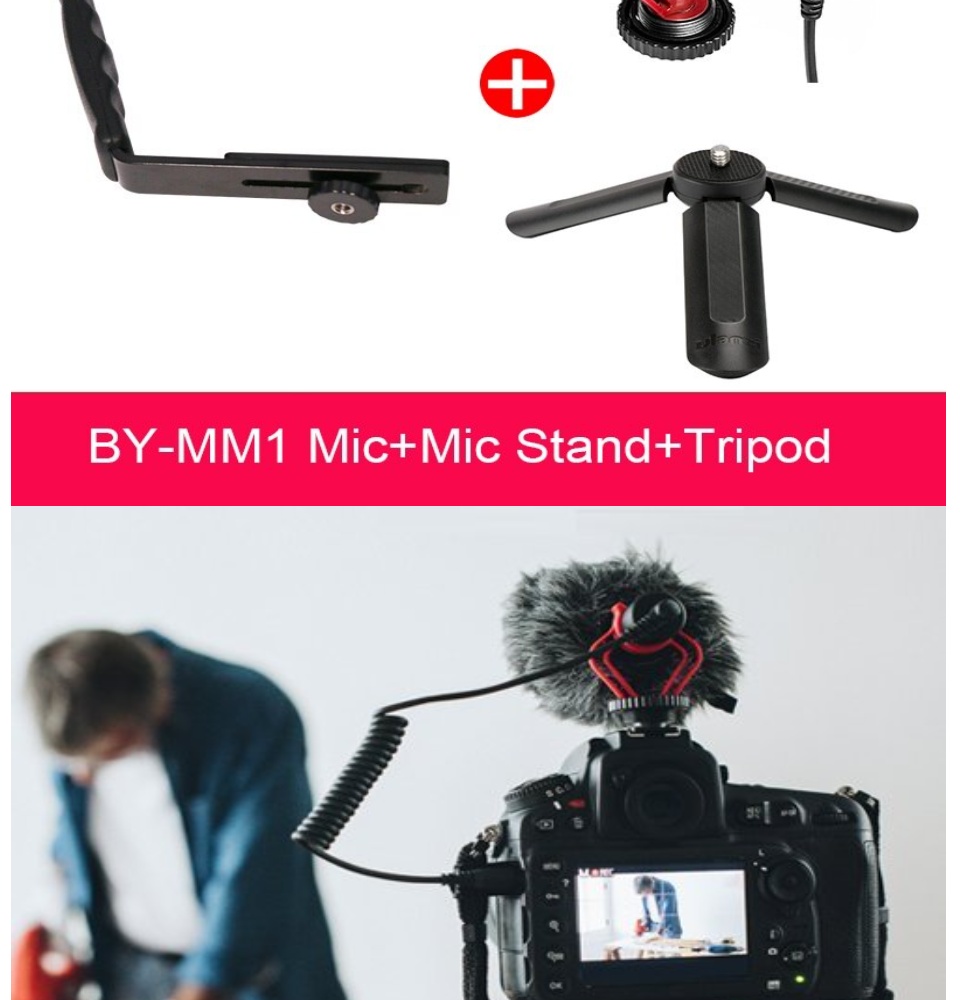 Mic Thu Âm Điện Thoại & Máy Ảnh Máy Quay DSLR - BOYA BY-MM1 Thiết
