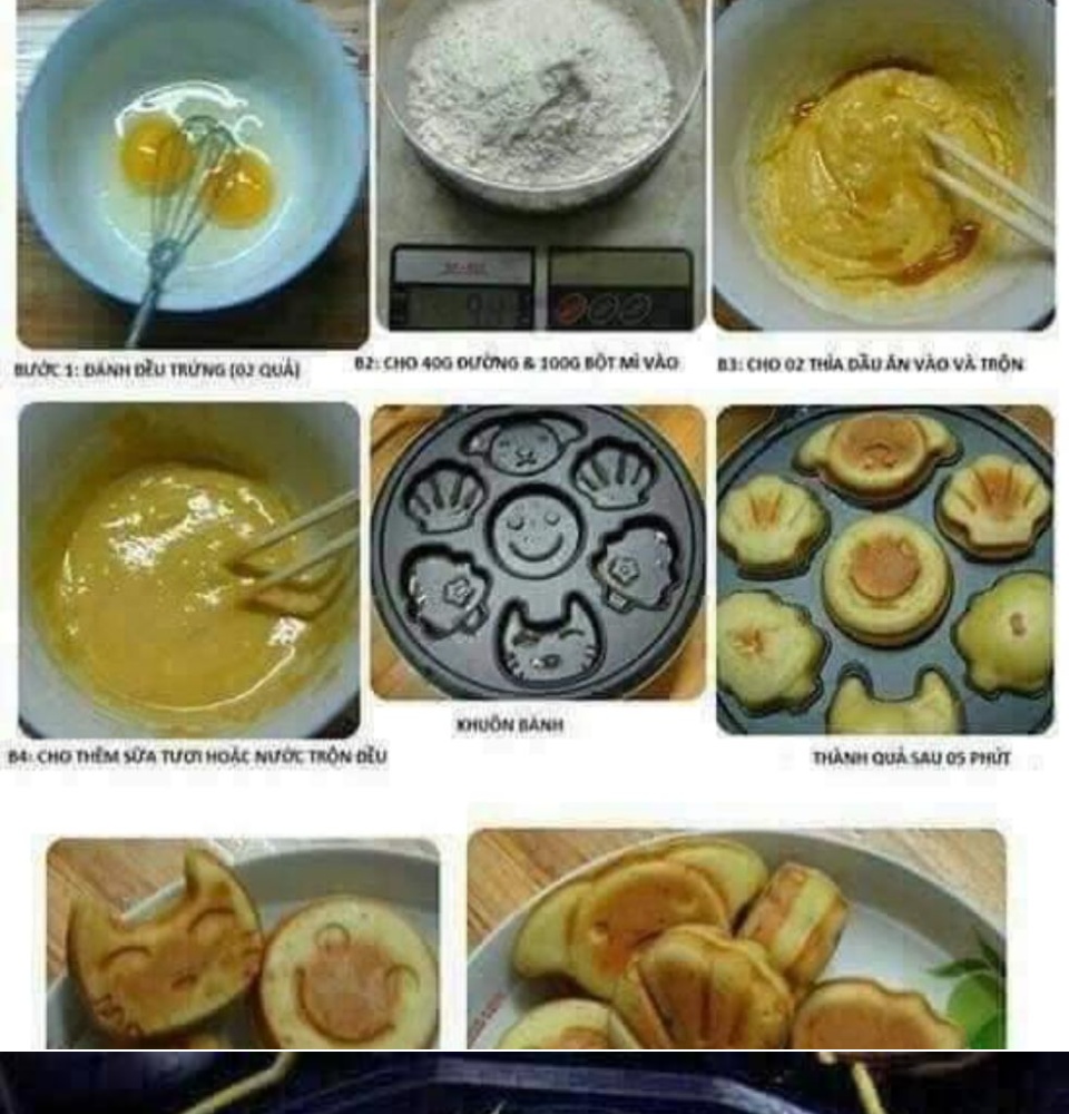 Máy Nướng Bánh Và Làm Bánh Hình Thú Magic 7 khuông làm bánh hình khác