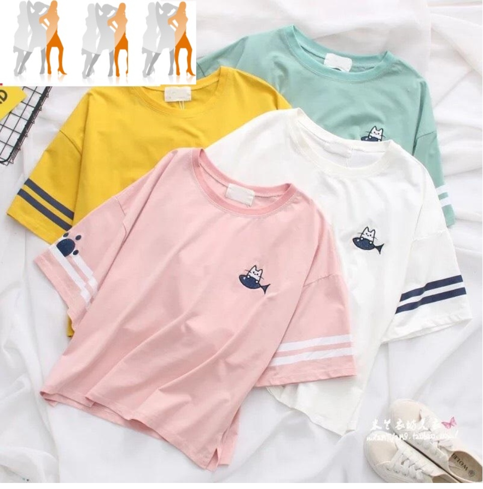 [Có video] Áo thun nữ tay lỡ form rông phong cách Hàn Quốc - Trùm Sĩ Thời Trang Nam Nữ - Bảo hành 7 ngày - 18072020733