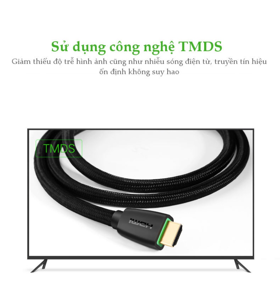 Cáp HDMI 2.0 hỗ trợ 3D, 4K dài từ 1-15m UGREEN HD118 Cáp HDMI 2.0 hỗ trợ 3D, 4K dài từ 1-15m UGREEN HD118