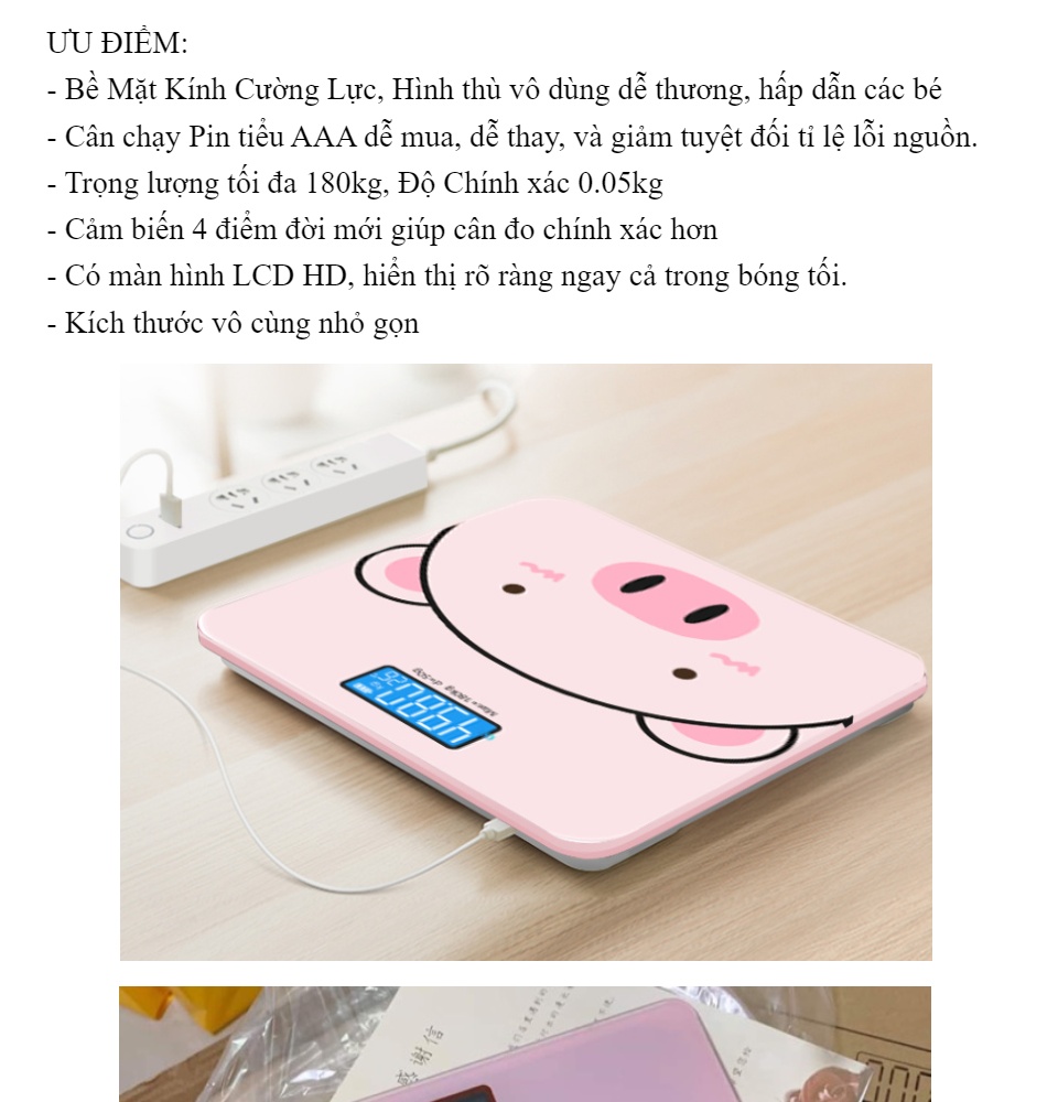 tops [GIẢM 7 TỐI ĐA 500K][HÀNG TỐT] Cân điện tử gia đình - Cân điện tử sử dụng pin - Bền tốt độ chính xác cao