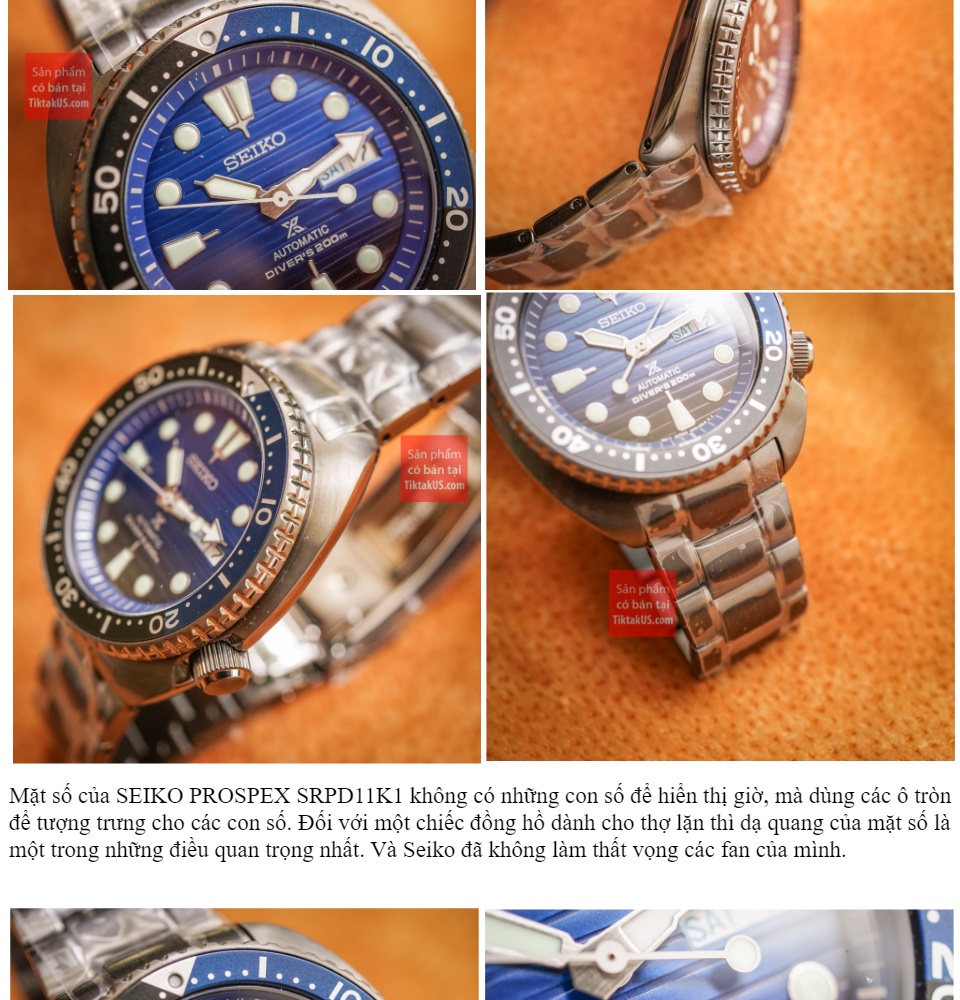 [hcm]đồng hồ nam dây sắt seiko special edition prospex srpd11k1 save the ocean size 45mm dây thép không gỉ chống nước 200m trữ cót 40 tiếng 4