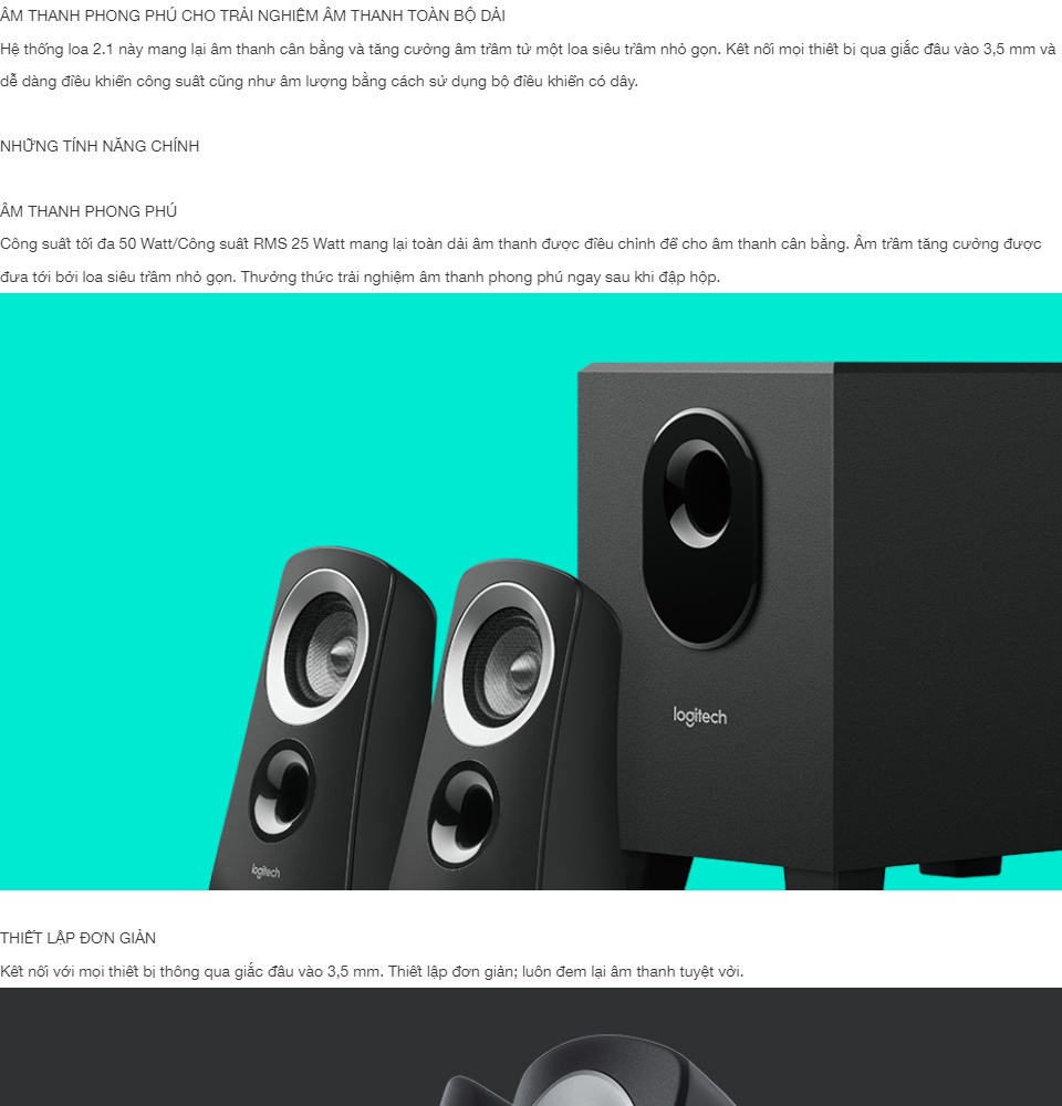 Loa vi tính Logitech Z313 cao cấp 2.1