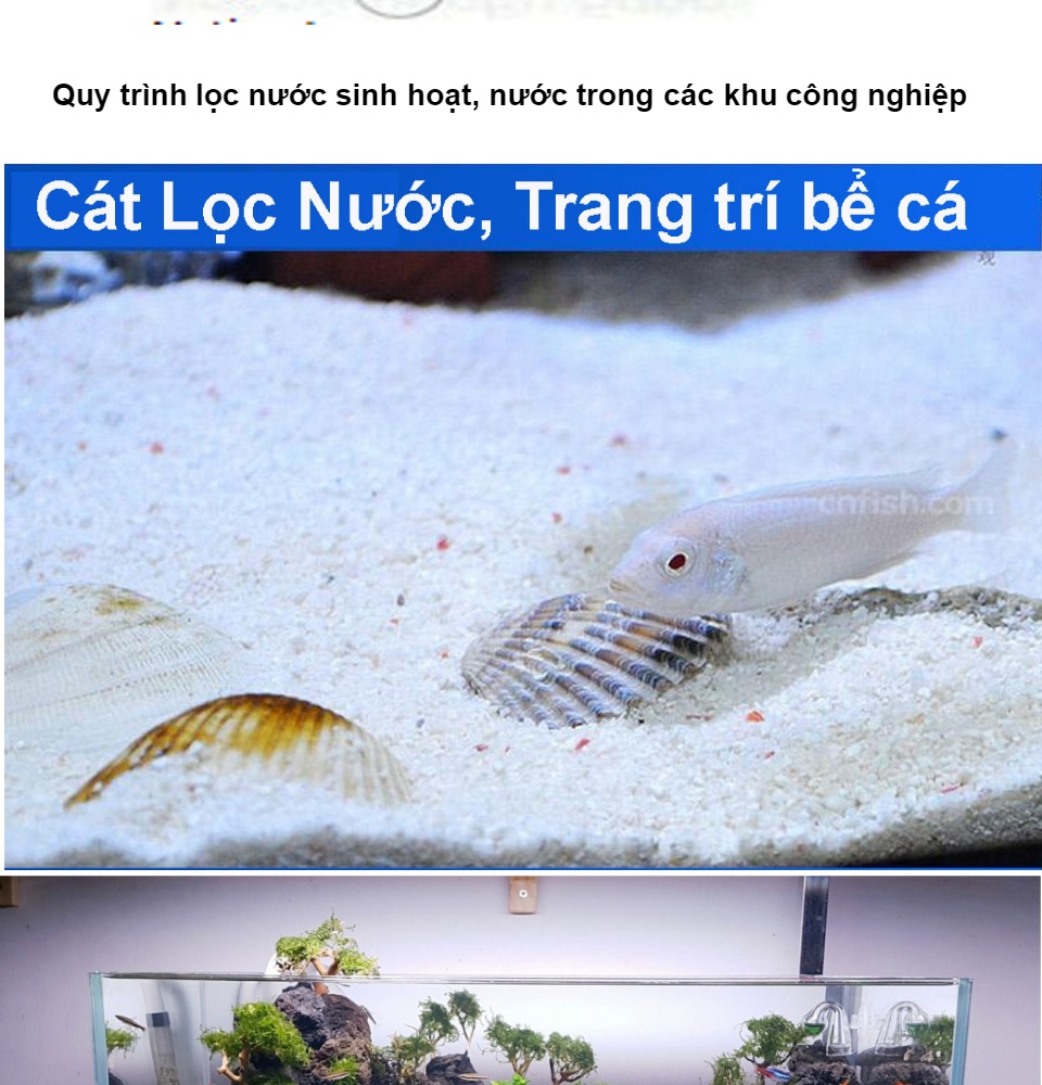 Cát Thạch Anh vật liệu lọc, trang trí bể cá, hồ thủy sinh (túi 200gr) 7