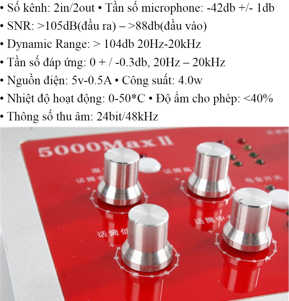 Sound Card 5000 Max II Bản Nâng Cấp Hay Hơn HF5000 Pro Sound Card Thu