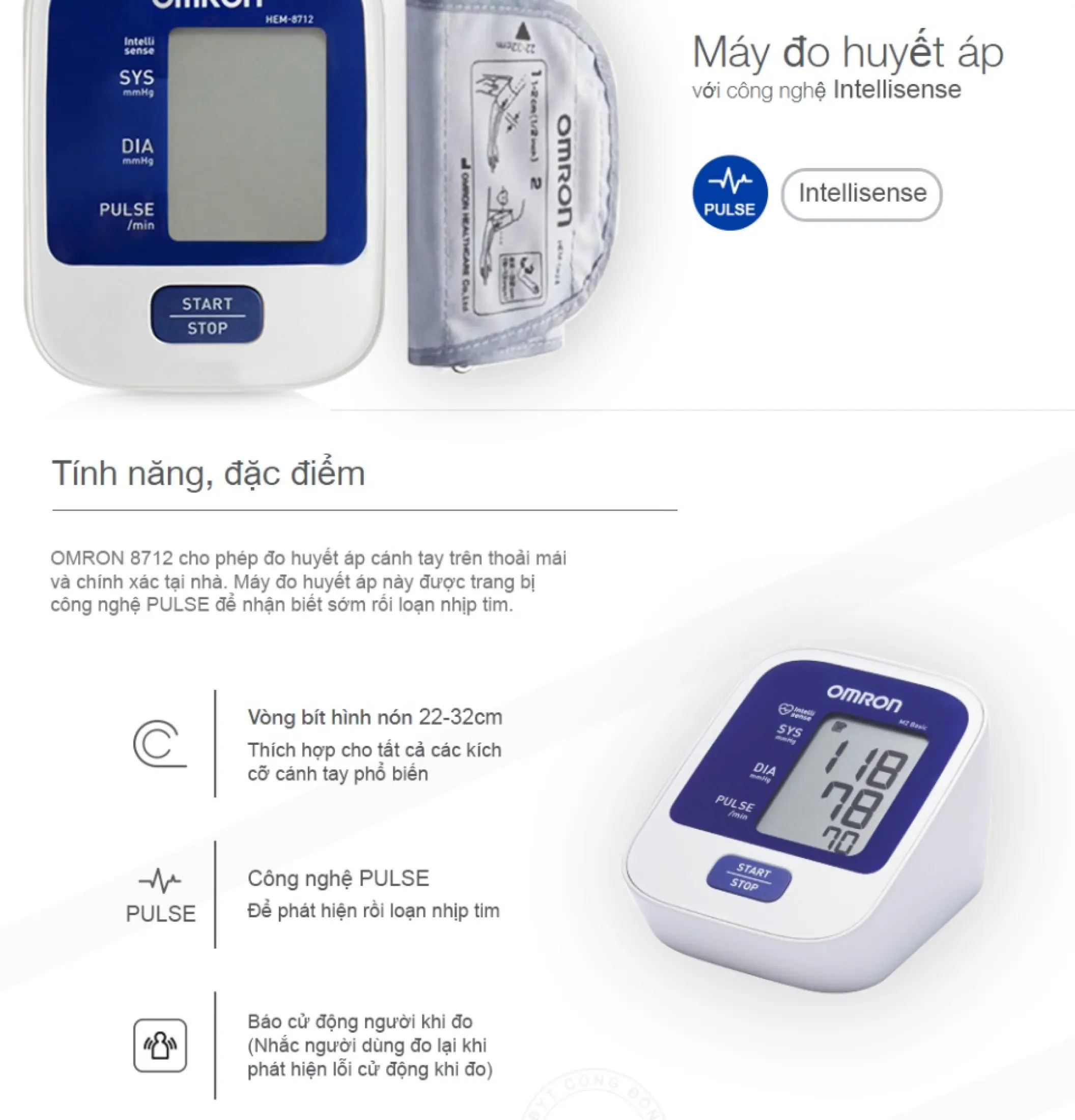 Mua Máy Đo Huyết Áp Omron Hem-8712 Cho Kết Quả Chính Xác Dễ Sử Dụng