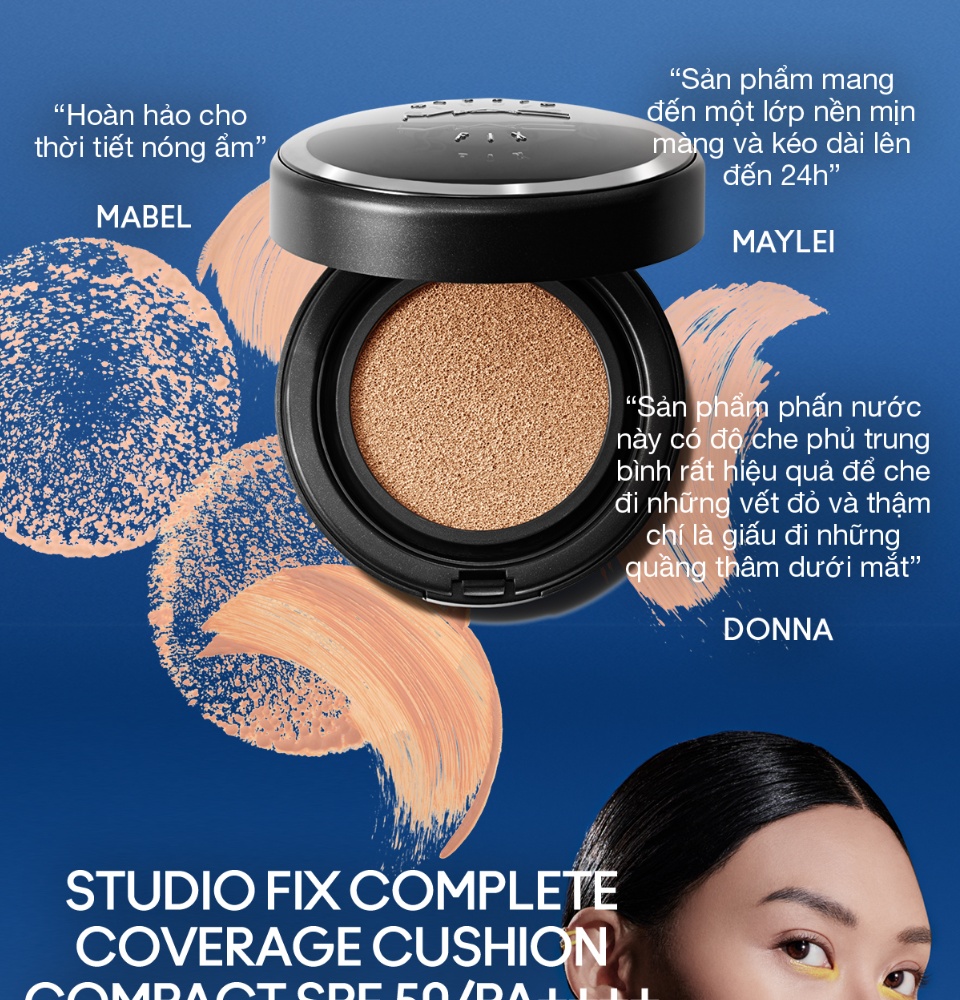 Phấn nước bền màu 24 giờ MAC Studio Fix Complete Coverage Cushion SPF50/PA++++ 12g