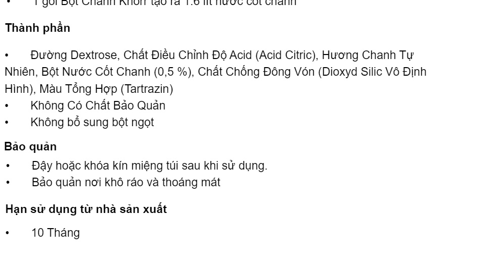 Bột Chanh Knorr 400gr