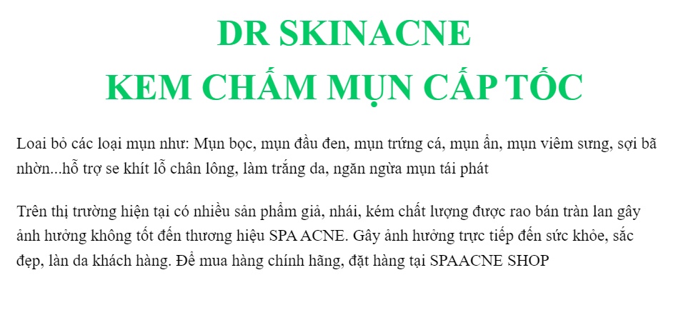 Kem Mụn Dr SKIN ACNE