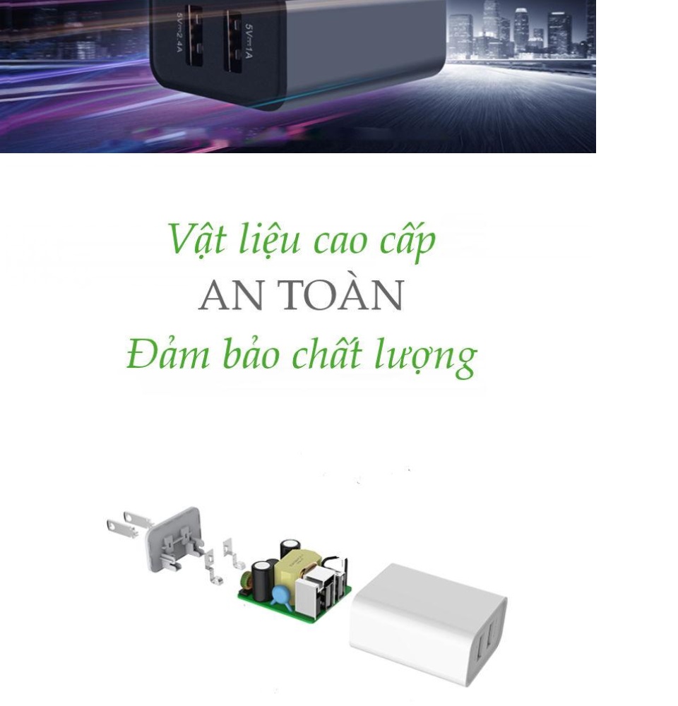 Sạc 2 cổng USB-A UGREEN CD104 - Dòng sạc tối đa 3.4A (Tối đa 2.4A mỗi cổng) Sạc 2 cổng USB-A UGREEN CD104 - Dòng sạc tối đa 3.4A (Tối đa 2.4A mỗi cổng)