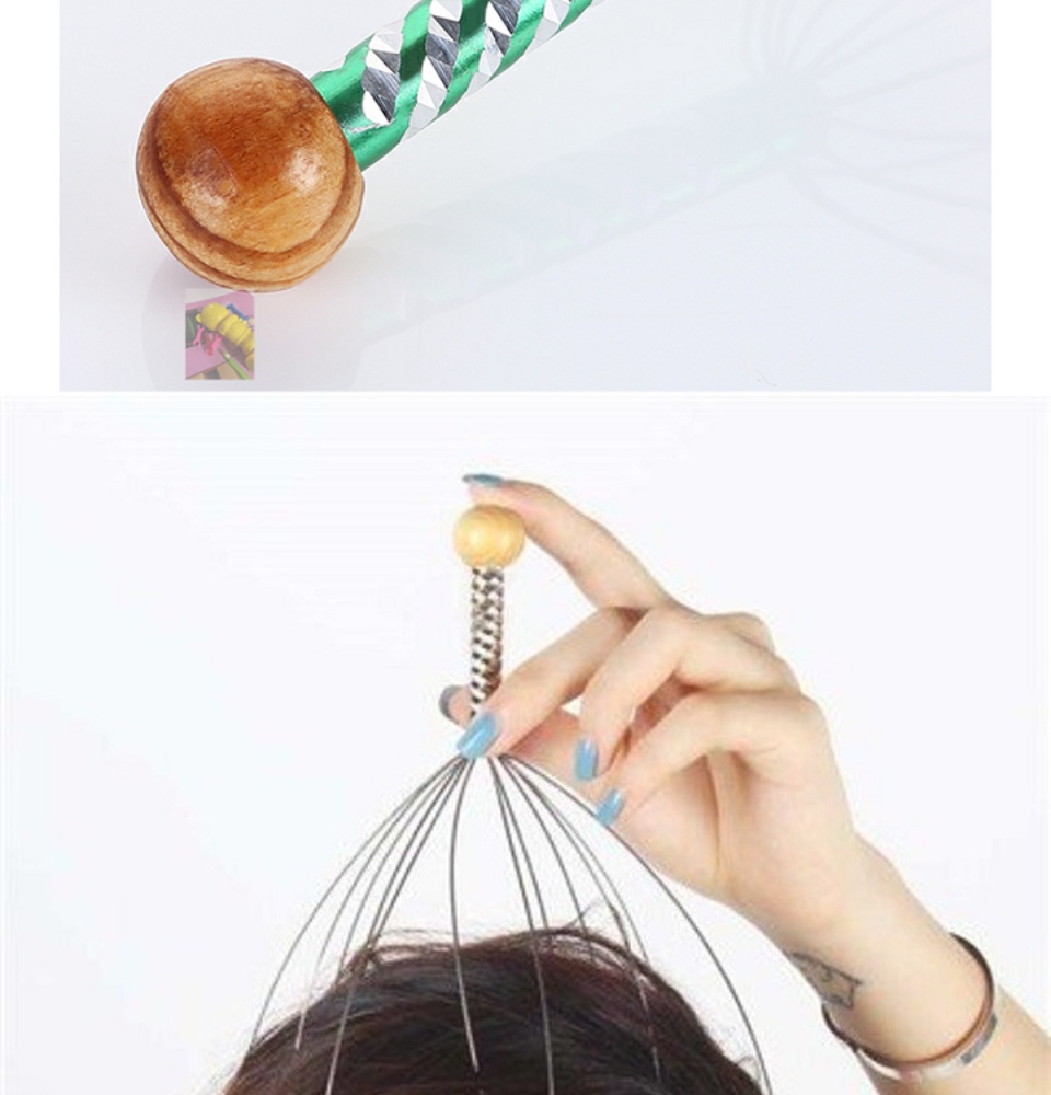 Dụng cụ massage đầu - Dụng cụ mát xa- dụng cụ massage - Cây massage đầu - Cây Massage Đầu Bạch Tuộc Giúp Thư Giãn Giảm Stress