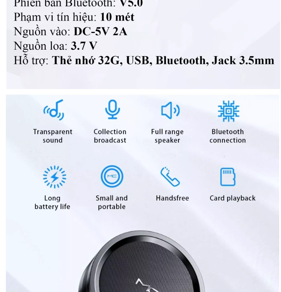 Loa Bluetooth mini MC Plus thế hệ mới bán cực chạy 2021 - dòng loa