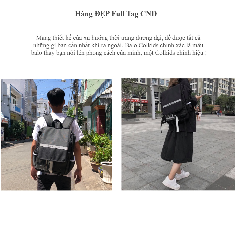 Balo Phản Quang COLKIDS SS3 đi học dành cho nam nữ Màu Đen giá rẽ
