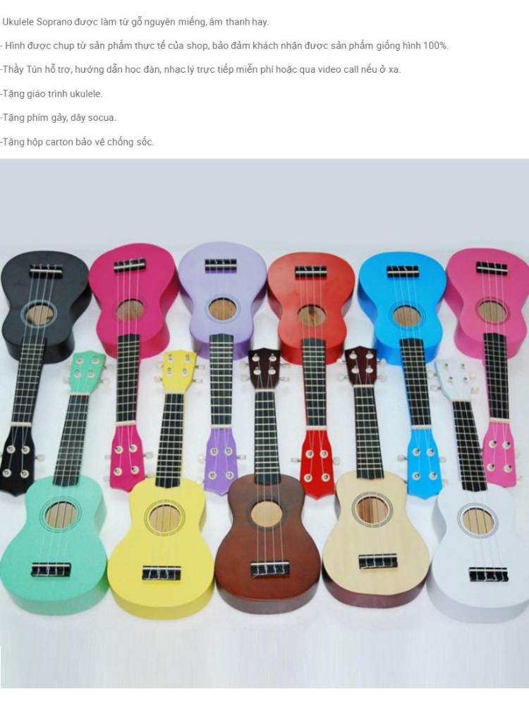 đàn ukulele soprano gỗ us-1000 - limited edition 1