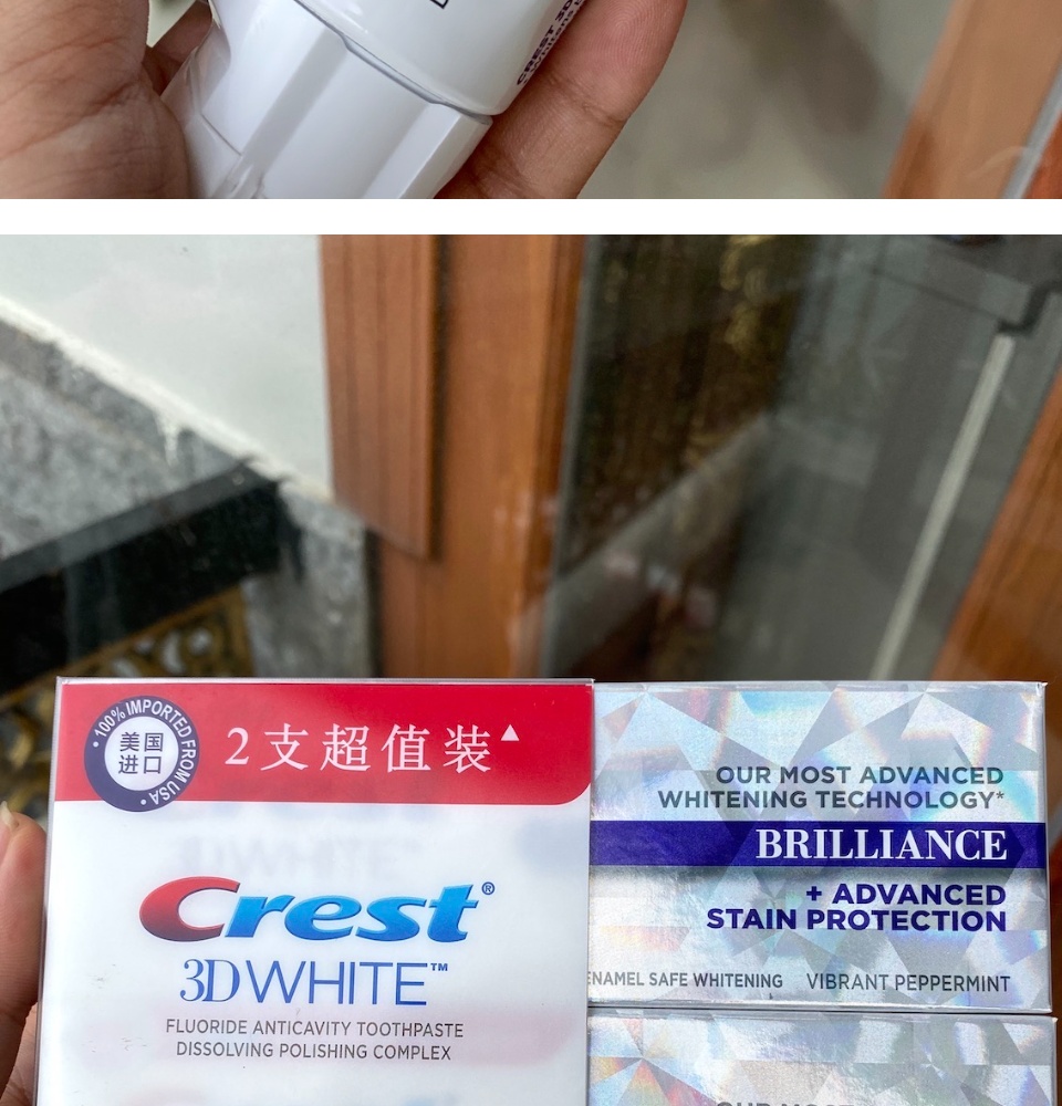kem đánh răng siêu trắng crest 3d white brillance 116g hàng tmall (tiếng trung) 4