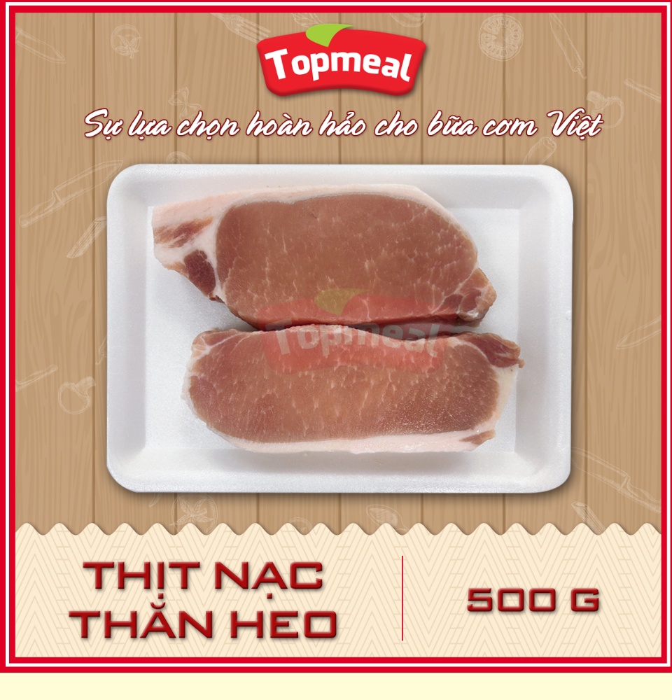 HCM - Thịt nạc thăn heo (500g) - Thích hợp với các món nướng, chiên, áp chảo, kho,... - [Giao nhanh TPHCM]