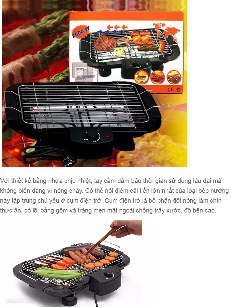 Bếp nướng không khói Electric barbecue grill