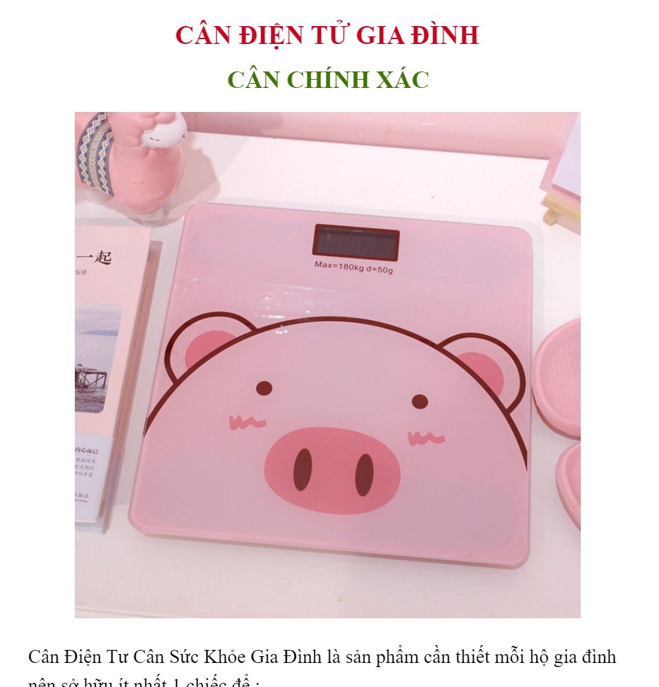 tops [GIẢM 7 TỐI ĐA 500K][HÀNG TỐT] Cân điện tử gia đình - Cân điện tử sử dụng pin - Bền tốt độ chính xác cao